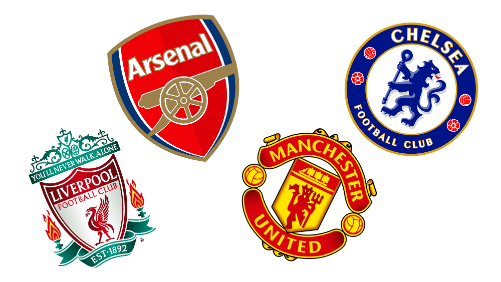 top four teams at premier league